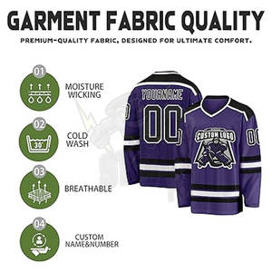 Nouveautés uniformes de hockey sur glace adultes professionnels faits à la main maillots de hockey sur glace vierges OEM et internationaux de haute qualité - Product Image 3