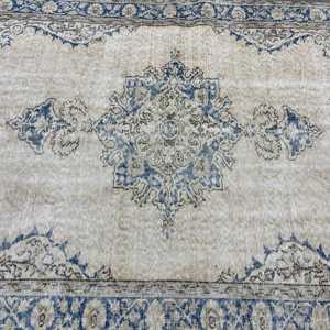 Alfombra Turca, Alfombra de 5.1x7.8 pies, Alfombra Azul Ikat - Product Image 5