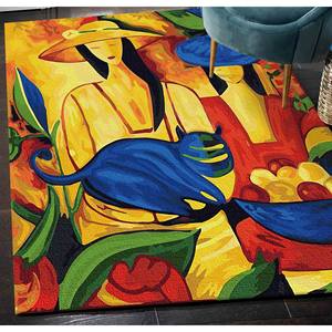 Tapis Picasso Femme et Chat, Tapis Pablo Picasso, Tapis de reproduction, Tapis en velours - Product Image 2