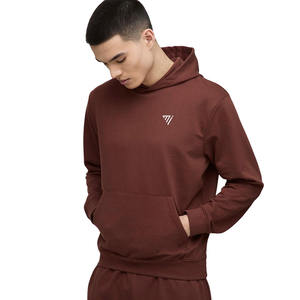 Automne et hiver nouvelle mode sweat à capuche pour hommes Plus polaire ensemble 100% coton sweat à capuche décontracté avec couleur Patchwork solide et capuche - Product Image 1