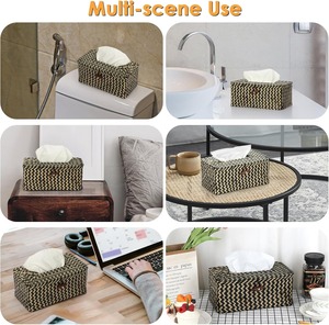 Boîte à mouchoirs en herbe de mer, boîte de rangement tissée à la main, écologique, naturelle, décoration intérieure et extérieure, vente en gros du Vietnam - Product Image 6