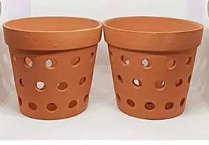 Pots de fleurs miniatures en terre cuite émaillée écologiques en gros, trou de drainage, style bohème, style ferme, utilisation intérieure/extérieure - Product Image 5
