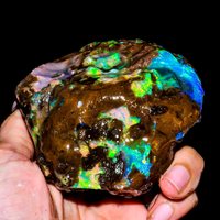 Batu Permata Bulan Pelangi Etiopia Alami Kasar Tanpa Bingkai 100 Gram Kualitas Premium Berubah Warna Menampilkan Efek Api Berwarna-warni