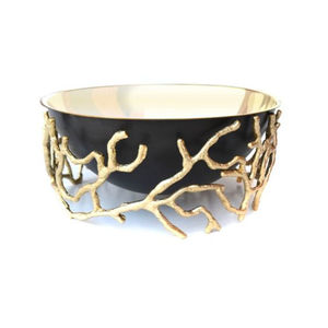 Cuenco decorativo de latón dorado de diseñador elegante, centro de mesa de lujo, acento para el hogar moderno, sala de Estar, comedor, decoración espacial - Product Image 3