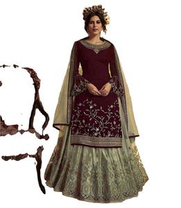 ชุดเดรสผ้าชีฟองปักลายชาวปากีสถานจาก2023งานตัดเย็บหนักหน่วง - Product Image 1