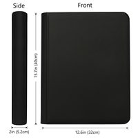 Album de Cartes Rigide Premium avec Fermeture Éclair pour Cartes à Collectionner TCG de Sport Compatible Toploaders Standard Classeur 9 Poches pour Toploaders