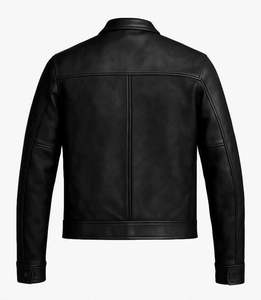 C'est une veste en cuir marron avec un col montant et plusieurs poches zippées. - Product Image 6