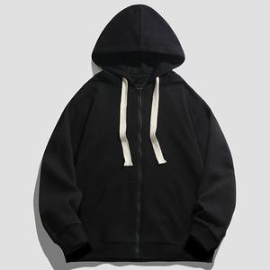 Vente en gros de sweat-shirt à capuche ample 500g personnalisé pur coton éponge hiver brodé couleur unie unisexe surdimensionné - Product Image 3