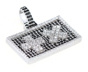 Colgante de Plata de Ley 925 con Diamante Moissanite Plus X, Colgante de Diamante Blanco y Negro, Joyería de Moissanite, Colgante Personalizado - Product Image 1