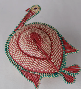 Prix de gros Fabriqué à la main Sikki Grass Élégant Paon Forme Fabriqué à la main Décoratif Polyvalent Boîte de rangement Boîte-cadeau - Product Image 4