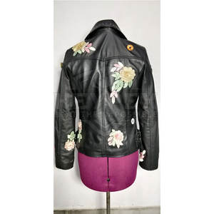 Chaqueta de cuero de moda de tamaño personalizado para mujer Diseño original Piel de vaca de alta calidad Piel de oveja al por mayor - Product Image 4