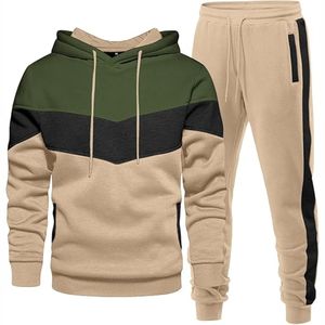 Sudadera deportiva transpirable de algodón sólido informal para hombre con logotipo personalizado, pantalones de chándal y Sudadera con capucha, conjunto de 2 piezas - Product Image 1