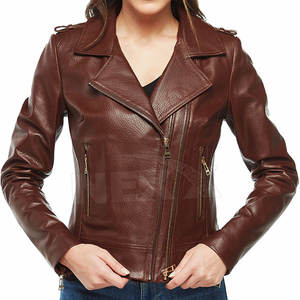 MOQ bajo Chaqueta de cuero para mujer Nueva llegada Chaqueta de cuero para mujer de alta calidad - Product Image 4