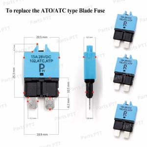 Disyuntores ATC/ATO automotrices PTT T1 15A, reinicio Manual, bajo perfil, interruptores de circuito ATC - Product Image 5