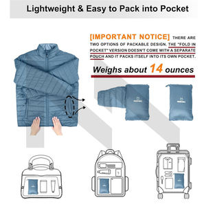 Chaqueta acolchada de precio barato de alta calidad Chaqueta acolchada de diseño único Chaquetas acolchadas de hombre de color sólido - Product Image 5