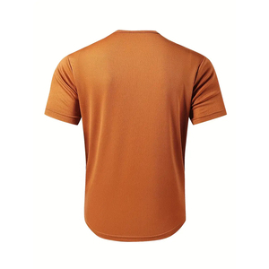 Culturismo Fitness O-cuello de punto 100% algodón Loose Fit Running Jogging camiseta para hombres - Product Image 2