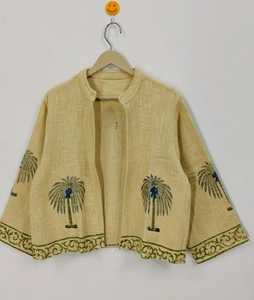 Cotton Tnt Assorted Color Design Handmade Ethnic Boho Quilted Breathable Reversible Eco-Friendly Jacket Block Printed <b>Coat</b> - Product Image 4