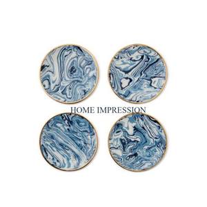 Ensemble de sous-verres en résine époxy ronde personnalisée en agate de qualité supérieure tapis et coussinets de conception d'agate sous-verres de cuisine classiques faits à la main - Product Image 6