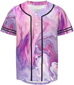 Nouveaux maillots de baseball/softball en marbre violet violet-Uniformes de sport pour hommes, femmes et jeunes - Product Image 4