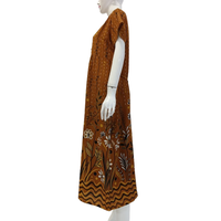 Vestido informal Jumbo con cuello en V para mujer, ropa de dormir con hermoso patrón floral