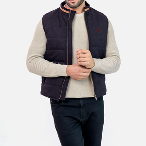 Vente en gros Veste en jean à capuche et col montant avec logo pour hommes coupe-vent d'hiver respirant de haute qualité - Product Image 1
