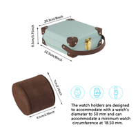 Organisateur de voyage de luxe à 3 emplacements en cuir PU personnalisé Boîtier de montre pour hommes Boîtes et étuis de montre personnalisables