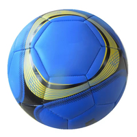 Ballon de football d'entraînement jaune dégradé haute visibilité en cuir laminé thermocollé cousu à la machine taille 5