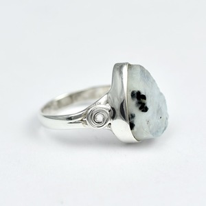 925 Sterling Silver <b>Rhodium</b> Plated Pear Cut Blue Moonstone Gemstone Boho Style Women's Wedding & Party Gift Handmade <b>Ring</b> - Product Image 2