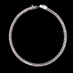 Round Shape Diamond Tennis Bracelet 925 Silver \White Plated Moissanite diamond Tennis Bracelet <b>fine</b> Jewelry - Product Image 6