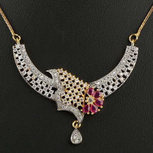 American Diamond <b>Locket</b> Set - Multi - Product Image 3