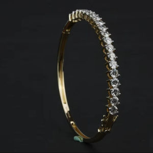 Exclusive 2.35ct lab grown diamond moissanite light weight <b>bracelet</b> round vs1 <b>gold</b> <b>rose</b> <b>gold</b> silver oem low moq b2b - Product Image 1