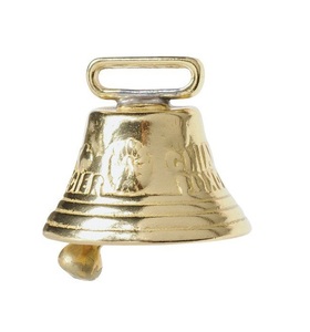Premium solid brass cow <b>bell</b> with handcrafted details ideal for wind chimes spiritual rituals and countryside farm decor - Product Image 1