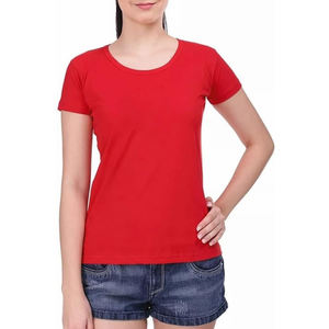 Nouveaux t-shirts d'été pour femmes, 100% coton tricoté, t-shirts tendance pour femmes, col rond, manches courtes, pour femme, en provenance du Bangladesh. - Product Image 1