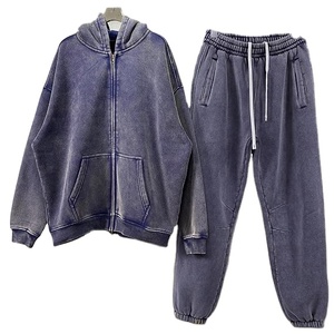 Sweat à capuche zippé personnalisé avec logo, délavé à l'acide, 100 % coton, pour homme, style streetwear vintage, entièrement zippé, surdimensionné, hiver, fabricant - Product Image 4
