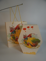 Pochette pour gâteau de lune en papier kraft artisanal de qualité supérieure, avec logo personnalisé en feuille d'or, biodégradable et recyclable, taille sur mesure