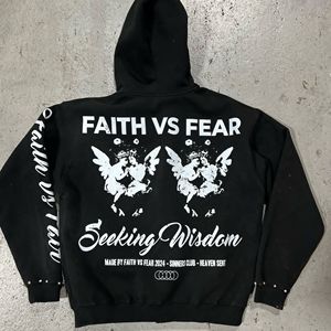 เสื้อฮู้ดซิปผู้ชายแบบสั่งทำพิเศษ ผ้าฝ้าย 100% สำหรับฤดูหนาว ทรงโอเวอร์ไซส์ ระบายอากาศได้ดีและกันลม - Product Image 2