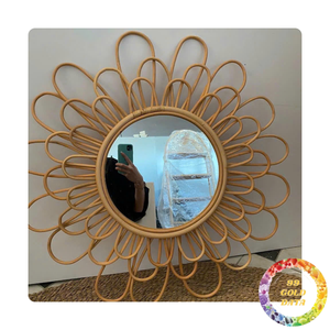Handmade Rattan <b>Mirror</b> from Vietnam | Home Spa decor and Gifting - Product Image 2