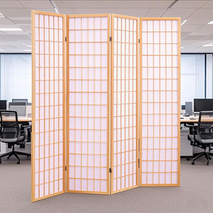 Écran d'intimité pliable en bois du fabricant, mur <span class=keywords><strong>de</strong></span> séparation <span class=keywords><strong>de</strong></span> pièce autoportant pour chambre à coucher, bureau à domicile pour cloisonnement - Product Image 4