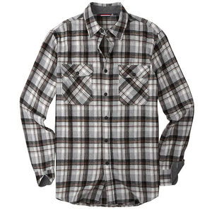 New Premium Quality Customized Yarn Dyed Flannel Fabric 220g Light Weight 100% Cotton Men Casual Plaid Pattern <b>Mandarin</b> <b>Collar</b> - Product Image 6