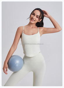 Nuevo Top Back Fixed Cup Sports Vest Fitness Yoga Wear Custom Plain Printed Straps Bra Top Ropa interior deportiva para mujeres - Product Image 5