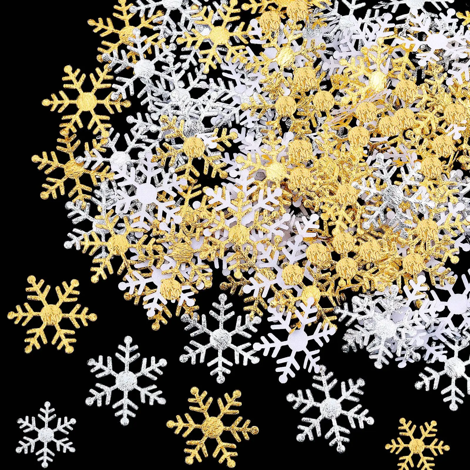 Decorazioni per festa di compleanno di natale fiocco di neve Confetti posti incollati su vetro