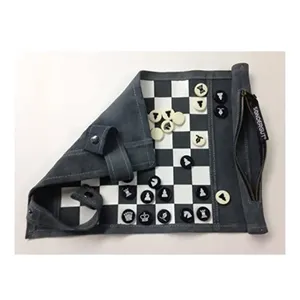 Vente en gros de jeux de Backgammon en cuir de daim Backgammon enroulé à l'usine OEM - Product Image 1