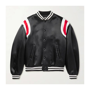 Hot Selling High Quality Fashion Silk Satin Waterproof Reversible Wholesale Varsity Bomber <b>Jackets</b> Custom Color Logo Mens Winter - Product Image 1
