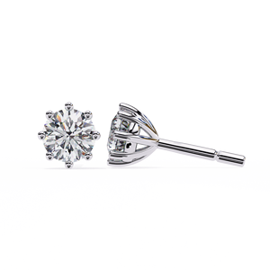 Lab Grown Diamond CVD <b>Stud</b> <b>Earrings</b> 14K Gold Simple Elegant Party Wear Fine Gold Jewellery - Product Image 2