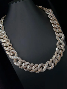 Cadena cubana Iced Out con diamantes de moissanita VVS, joyería de moda de lujo estilo Hip Hop Bling para hombre - Product Image 6