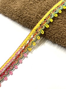 Tự làm may Vật liệu may mặc vàng bạc đỏ xanh xanh kim Loại ren giáng sinh nhỏ cong bện trang phục sequined cạnh Trims - Product Image 4