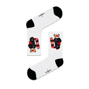 100% Cotton 5-Piece <b>Cute</b> <b>Bear</b> Patterned Women's Crew Socks Set Custom Logo Breathable Warm Bow Print Design Daily Use Summer - Product Image 2