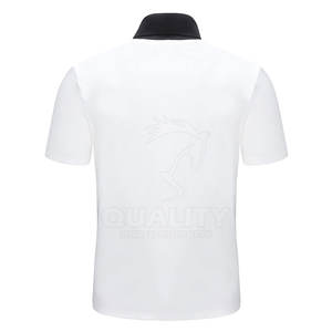 Camiseta Polo transpirable de algodón 100% para hombre, camiseta que absorbe la humedad para el trabajo o el uso diario, patrón sólido en stock - Product Image 3