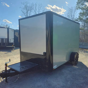 Custom 7' X 12' Silver Aluminum Frame Flat Front Concession Trailer Towable Food Event Catering Snack Ice Cream GPS Tracking - Product Image 1
