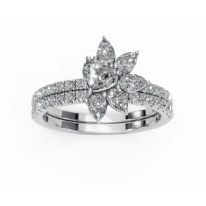 Anillo de Diamantes de Diseño de Corazón con Pétalos de Lujo, el Más Vendido, 1.013 Ct, Oro de 9, 14 y 18 Quilates, Proveedor Mayorista OEM - Product Image 6